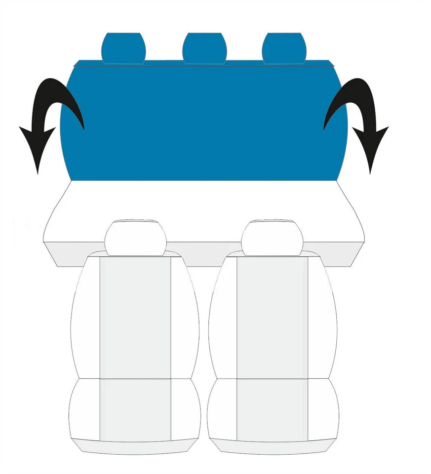 COPRISEDILI  COMPATIBILI 600 SEICENTO FODERE AUTO BICOLORE NERO/GRIGIO CHIARO - Immagine 3 di 4
