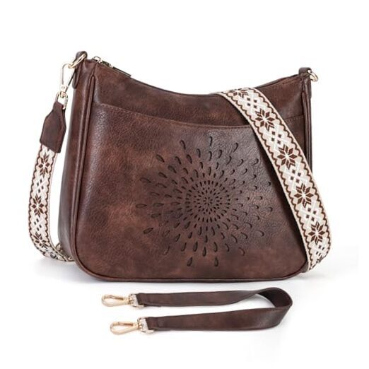 Hobo Bag for Women, Crossbody Bags for Women Trendy Bucket Purses 03-coffee