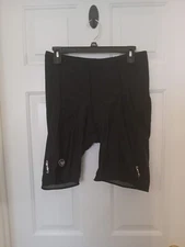 Canari Mens Elastic Waist Flat Front Pull-On Stretch Padded Cycling Shorts XL