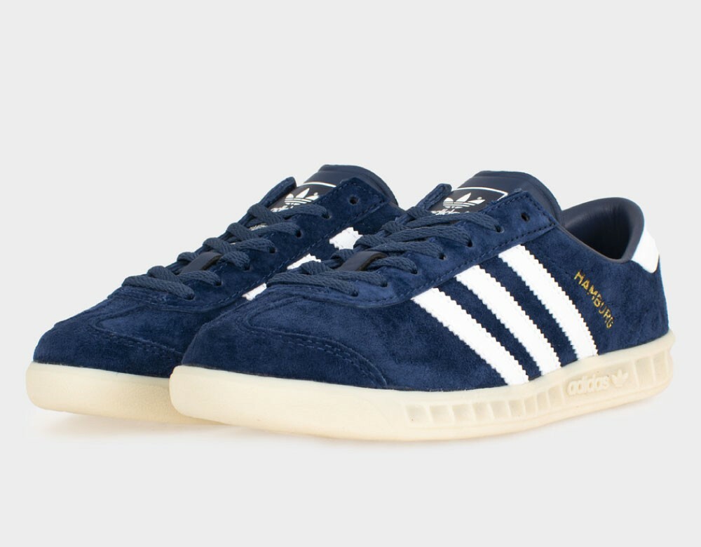 US 11.5  adidas Originals Men's Classic  HAMBURG SNEAKERS  Blue UK:11   LAST1 image 3