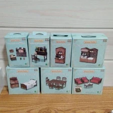EPOCH Sylvanian Families Classic Brown Series  Set Of 7 Japan Original New