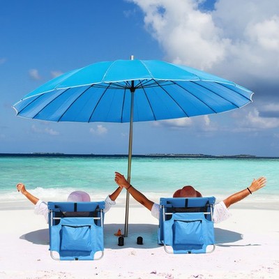 Foldable Beach Lounger Lightweight Beach Mat Chair Cooler Pocket with Mesh Back