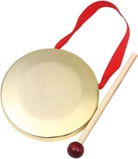 Copper Mini Hand Gong - Portable Celebration Gong Used for Percussion Instrument