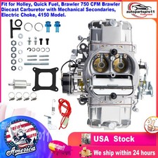 Holley Quickfuel Brawler 750 Cfm Double Pumper 4 Barrel Carb E-choke Br-67213