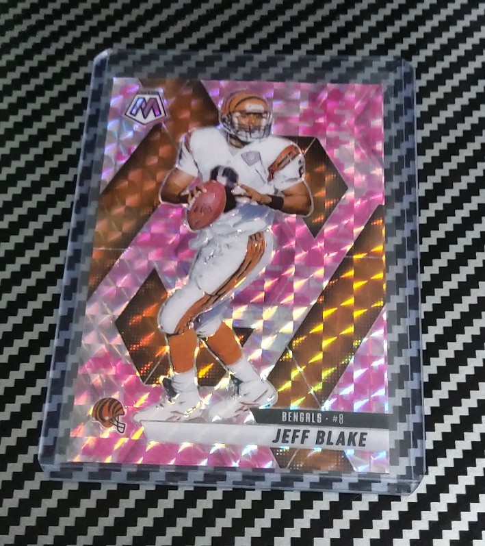 2025 Panini Mosaic Jeff Blake #127 Camo Pink Mosaic Prizm Cincinnati Bengals NM