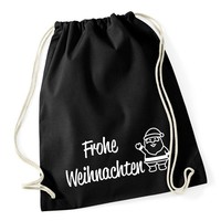 Turnbeutel Frohe Weihnachten Weihnachtsmann Geschenkidee Frohe Weihnachten Gesch