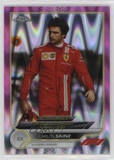 2022 Topps Chrome Formula 1 Pink RayWave Refractor 48/75 Carlos Sainz Jr 0y84