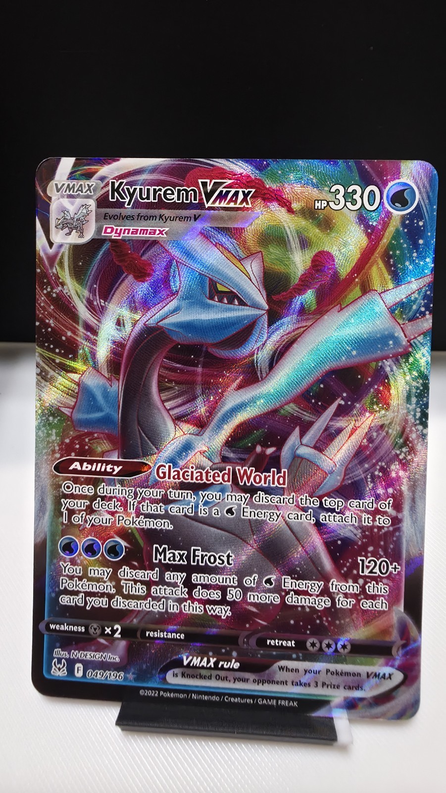 Kyurem VMAX Holo Ultra Rare SWSH11: Lost Origin 049/196 NM