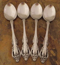 Oneida Brahms Set of 4 Oval Soup Spoons Community Stainless Flatware Lot G
