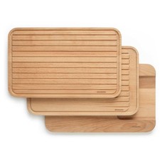 Image of Brabantia Profile Wooden Chopping Boards Set of Three Beech Wood