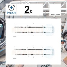 2x ORIGINAL® Adriauto Seilzug, Feststellbremse für Opel ASTRA F Caravan KADETT