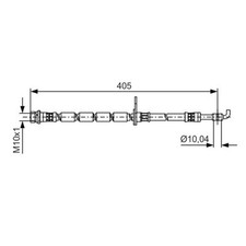 Bosch Bremsschlauch vorne rechts für Ford Fiesta