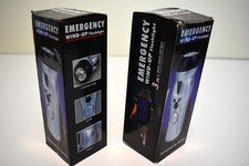 TWO 2 EMERGENCY 3 IN 1 HAND WIND UP RADIO ALARM LED FLASHLIGHT Need No Batteries