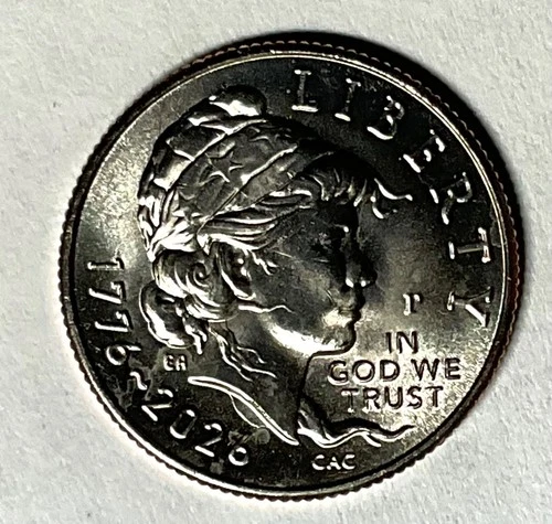 Emerging Liberty Dime 1776-2026 P, with DIE CRACK UNDER BUST ERROR