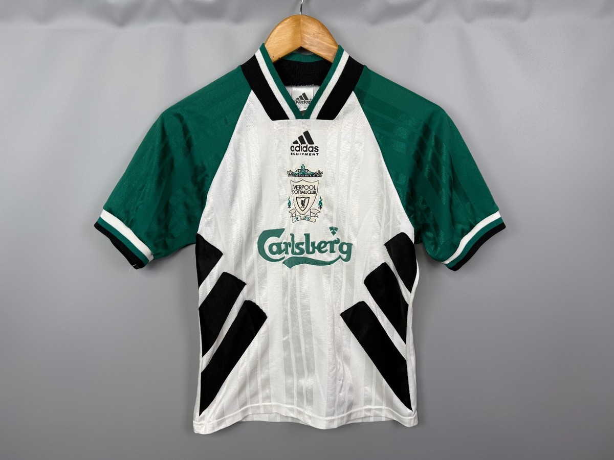 LIVERPOOL 1993 1995 AWAY SHIRT FOOTBALL SOCCER JERSEY ADIDAS BOYS