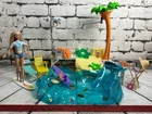 Cali Girl Barbie Doll & Pool Set with Lounge Chairs, Scuba, Surfboard,Extras Vtg