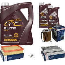 BOSCH Inspektionspaket 7L MANNOL ELITE 5W-40 f�r BMW 5er E39 523i 520i 525i