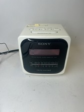 Sony Dream Machine Clock Radio Alarm AM/FM Cube Model ICF-C121 Red LED Tested