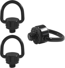 Piutouyar 3 Pcs D Ring Screw, 1/4"-20 Thread Camera Fixing Screws, Black