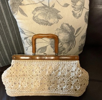 PATRICIA NASH TOP HANDLE STRAW BAG 