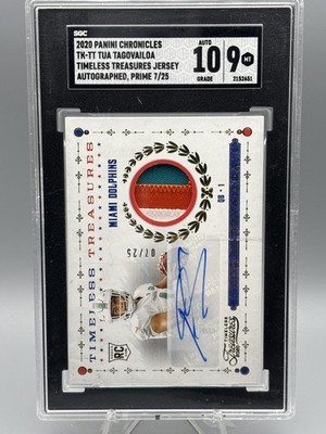 2020 Panini Chronicles #TK-TT Tua Tagovailoa Timeless Treasures RPA SGC 9 #/25