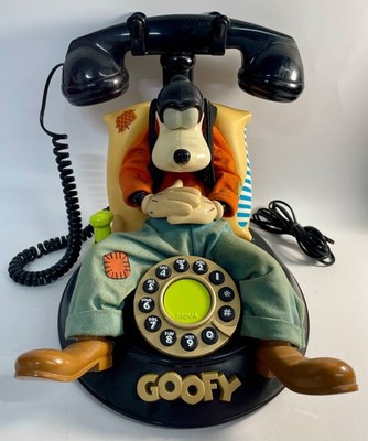 VtgGoofy s Animated Talking Phone 1990s Landline Telephone Telemania - READ DESC