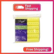 Diane Vented Hair Rollers - Yellow - 12 Pack