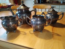 Antik Vintage Silber, Superior Silver Plate Co., QUADRUPLE, 418, Schadenfrei