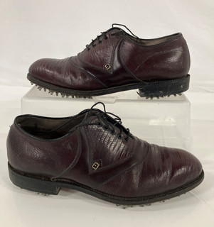 Vintage FootJoy Classics Tegu Lizard V cleat Men's Golf Shoes Made In USA 9 D