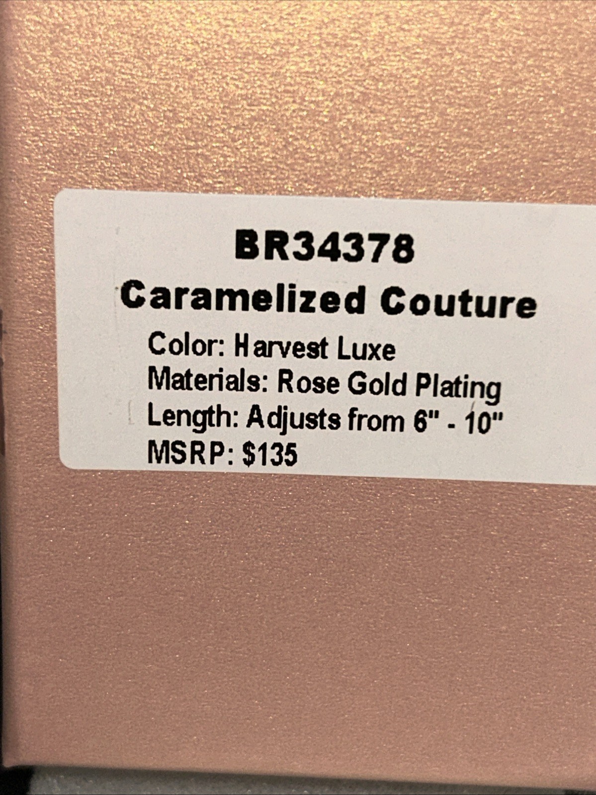 Bomb Party Jewel Candy Bracelet Caramelized Couture Harvest Luxe On Rose Gold