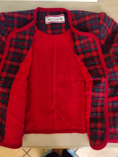 The Royal Kid England Traditional Collection Girls Red Plaid Jacket - Picture 8 of 18