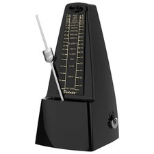 Classic Mechanical Metronome for Piano and Instrument Practice - Black Metal