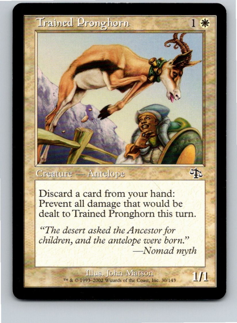 Magic the Gathering Trained Pronghorn Judgment MTG Free Shipping!