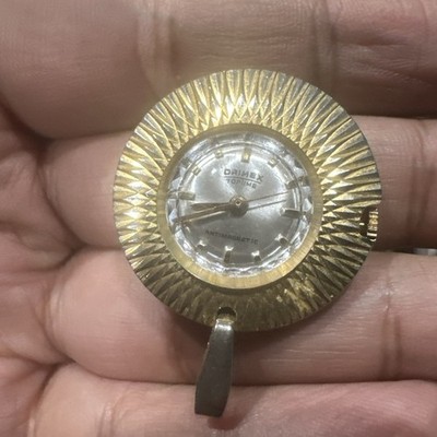 Working Vintage Drimex Toptime Swiss Made Mechanical Pendant Watch -30mm Runs