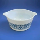 Vintage Pyrex Blue Horizon 473 1 Qt Round Casserole Dish