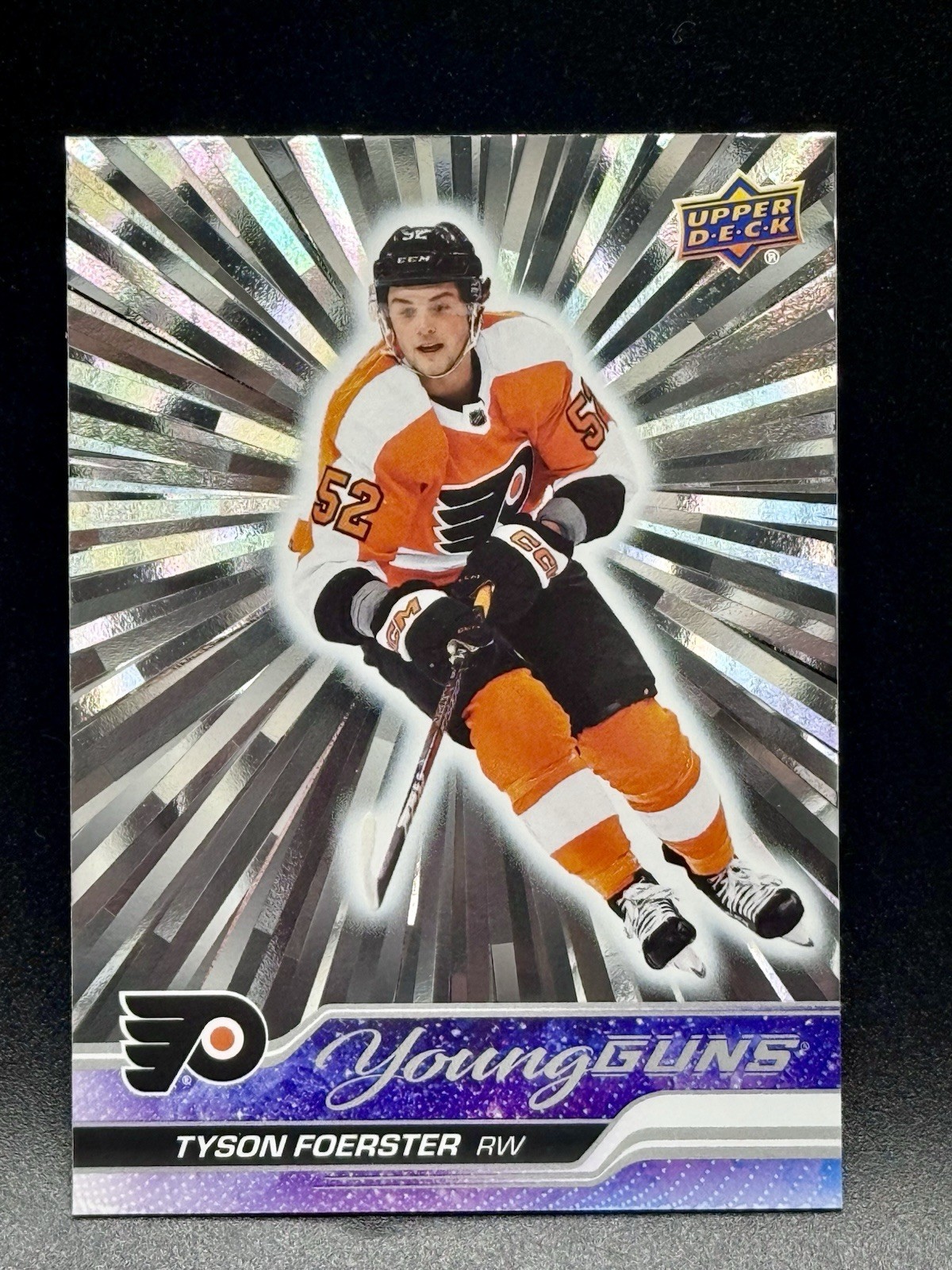 2023-24 Upper Deck Series 1 Young Guns Outburst Silver Tyson Foerster Rookie