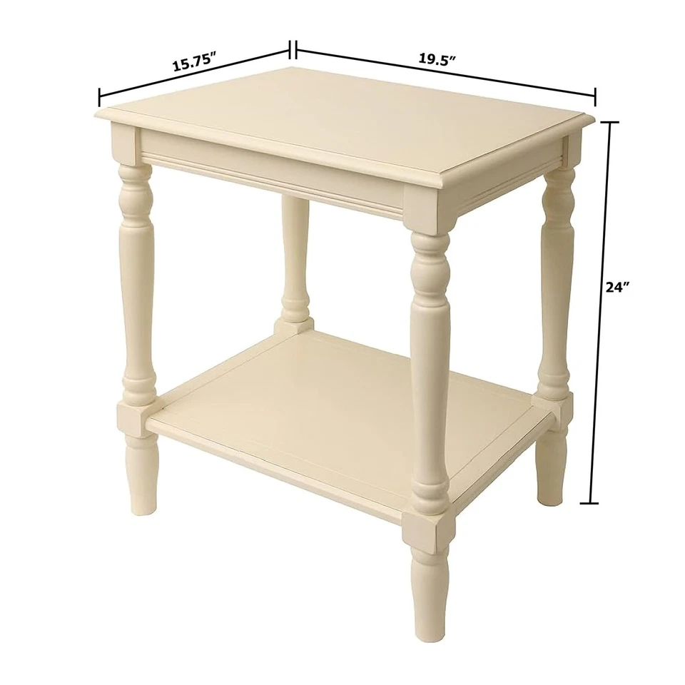 Simplify mesa final prateleira de armazenamento de madeira de carvalho, estilo tradicional, antiga... - Imagem 3 de 4
