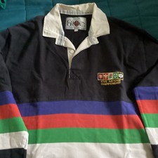 RUGBY UNION FIVE NATIONS CHAMPIONSHIP SHIRT JERSEY COTTON OXFORD 90s L