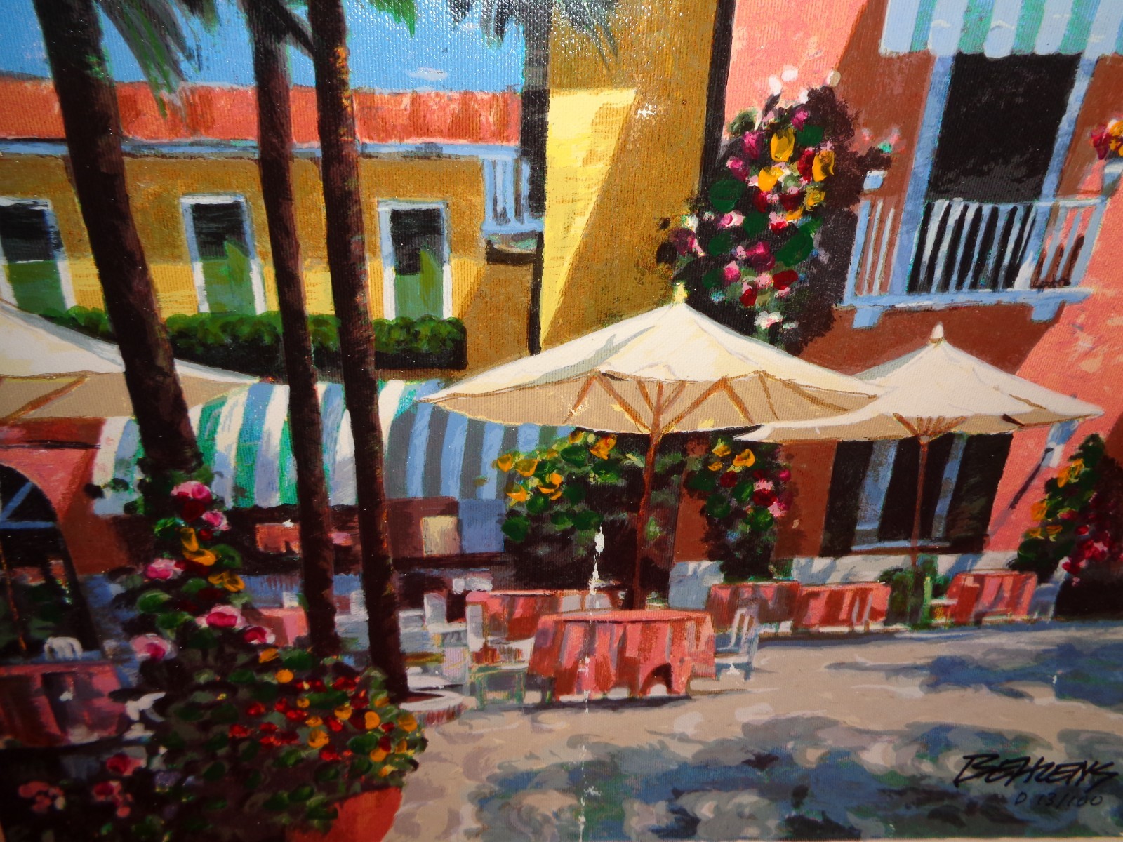 Howard Behrens Signedand numbered D 13/100 "Inn at Lake Garda" Serigraph Unframe