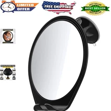 Fogless Shower Mirror with Suction & Razor Holder - 7”x7” for Effortless Shaving