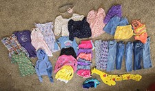 Mixed Lot 4-6 Girls Clothes  Pjs Shirts Shorts Skirts Dresses Belt Jeans 34 pcs