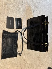 Dolce & Gabbana crocodile-embossed leather ha...