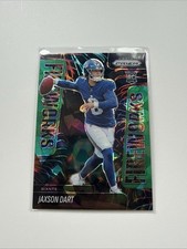 2025 Panini Prizm Jaxson Dart Fireworks GREEN CRACKED ICE RC SP #6 - Giants