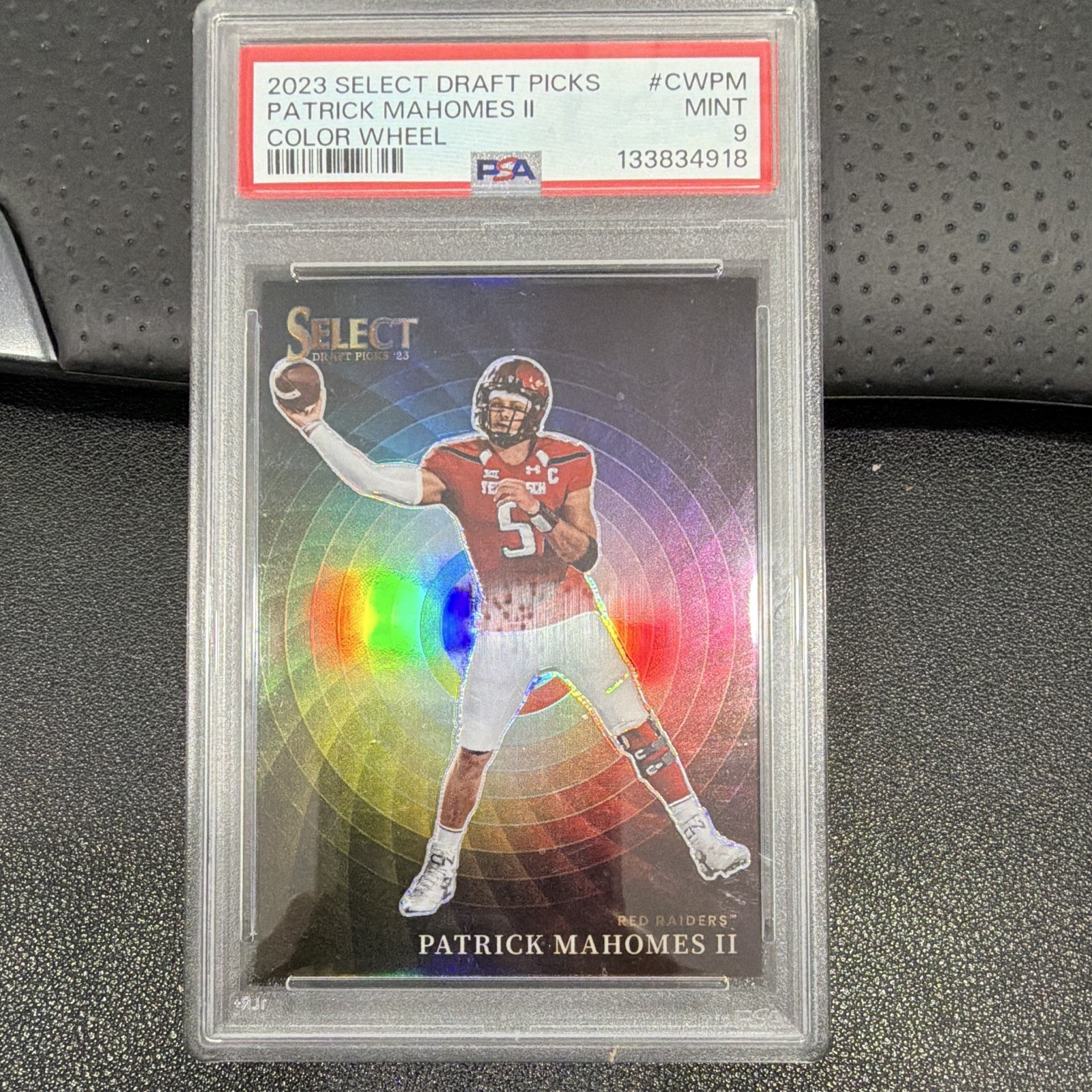 Panini 2023 Select Draft Picks Patrick Mahomes II Color Wheel CW-PM Prizm PSA 9