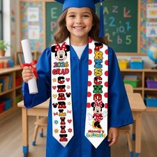 Personalized Minnie's Club House Class Of 2026 Preschool Graduation Stole
