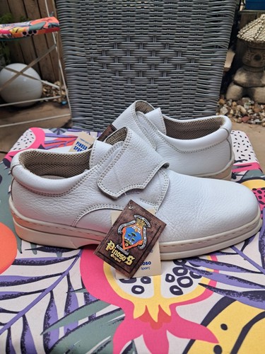 Pino's Original Mens Leather Sport Shoes White Size 8 - Picture 3 of 3