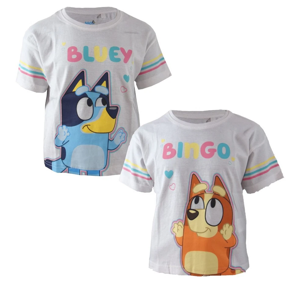 Bluey & Bingo T-Shirt Mädchen  Größe 92 - 116 Kinder Shirt 100% Baumwolle - Bild 1 von 4