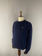 Polo Ralph Lauren uomo felpa taglia M blu cotone girocollo manica lunga