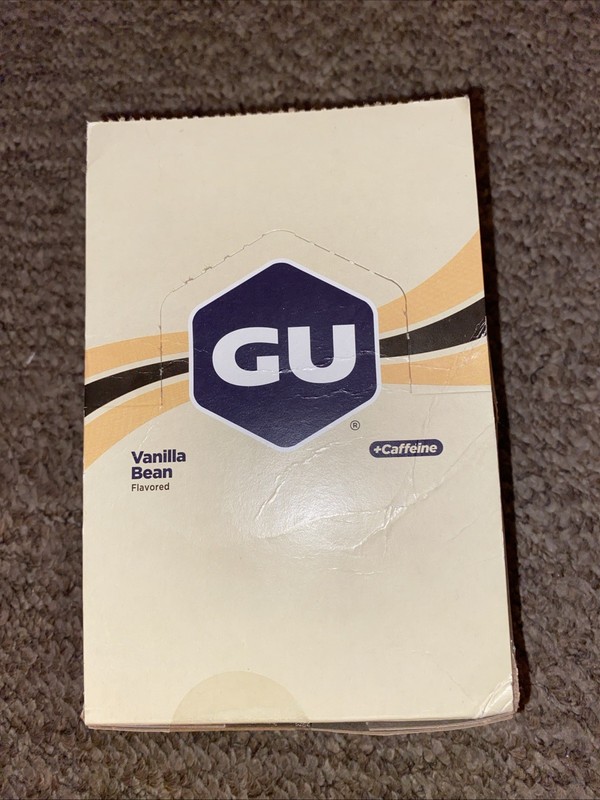 GU Sports Nutrition Energy Gel, Vanilla Bean Pack of 24 - (0769493200020)