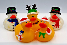 5 Assorted Christmas-themed rubber ducks